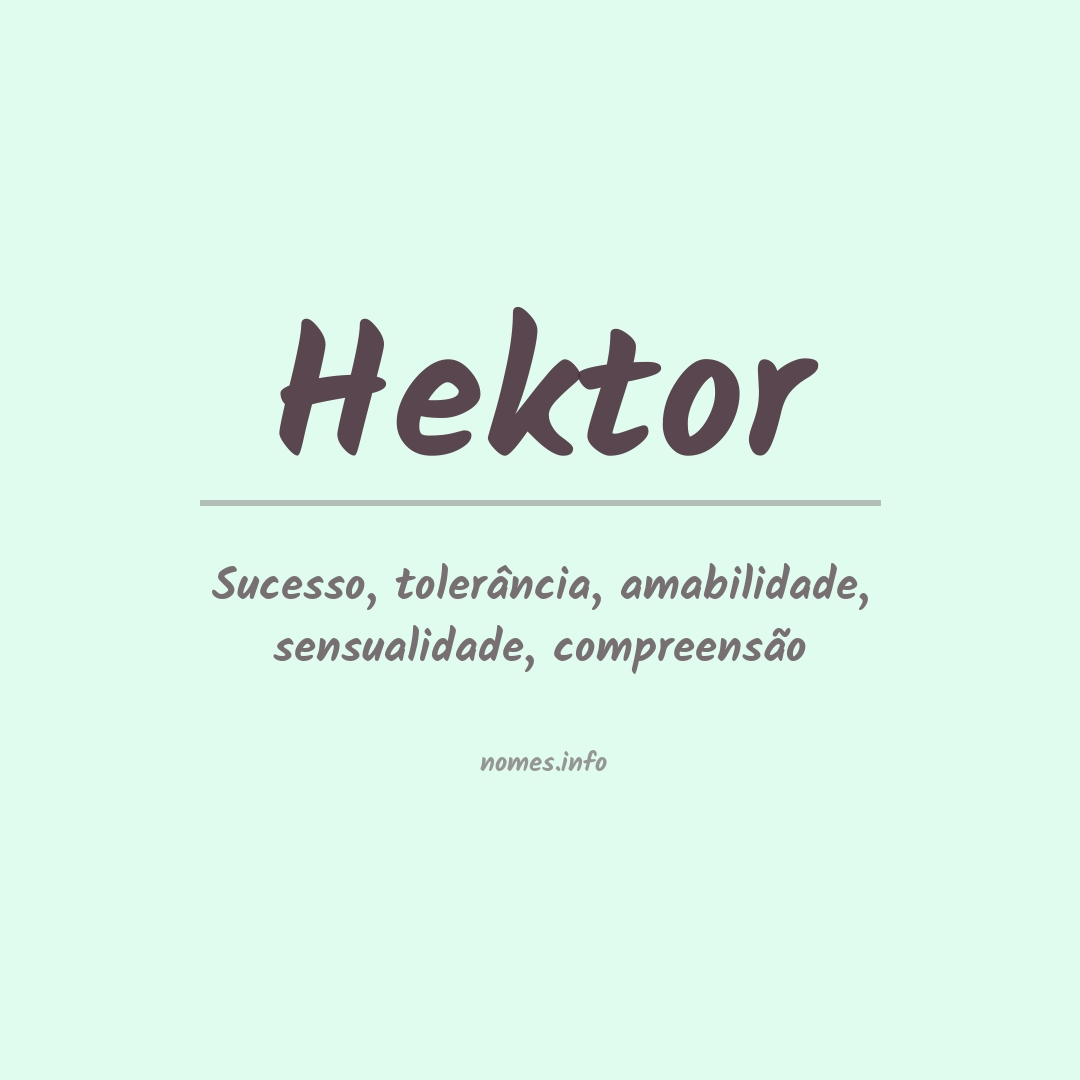 Significado do nome Hektor
