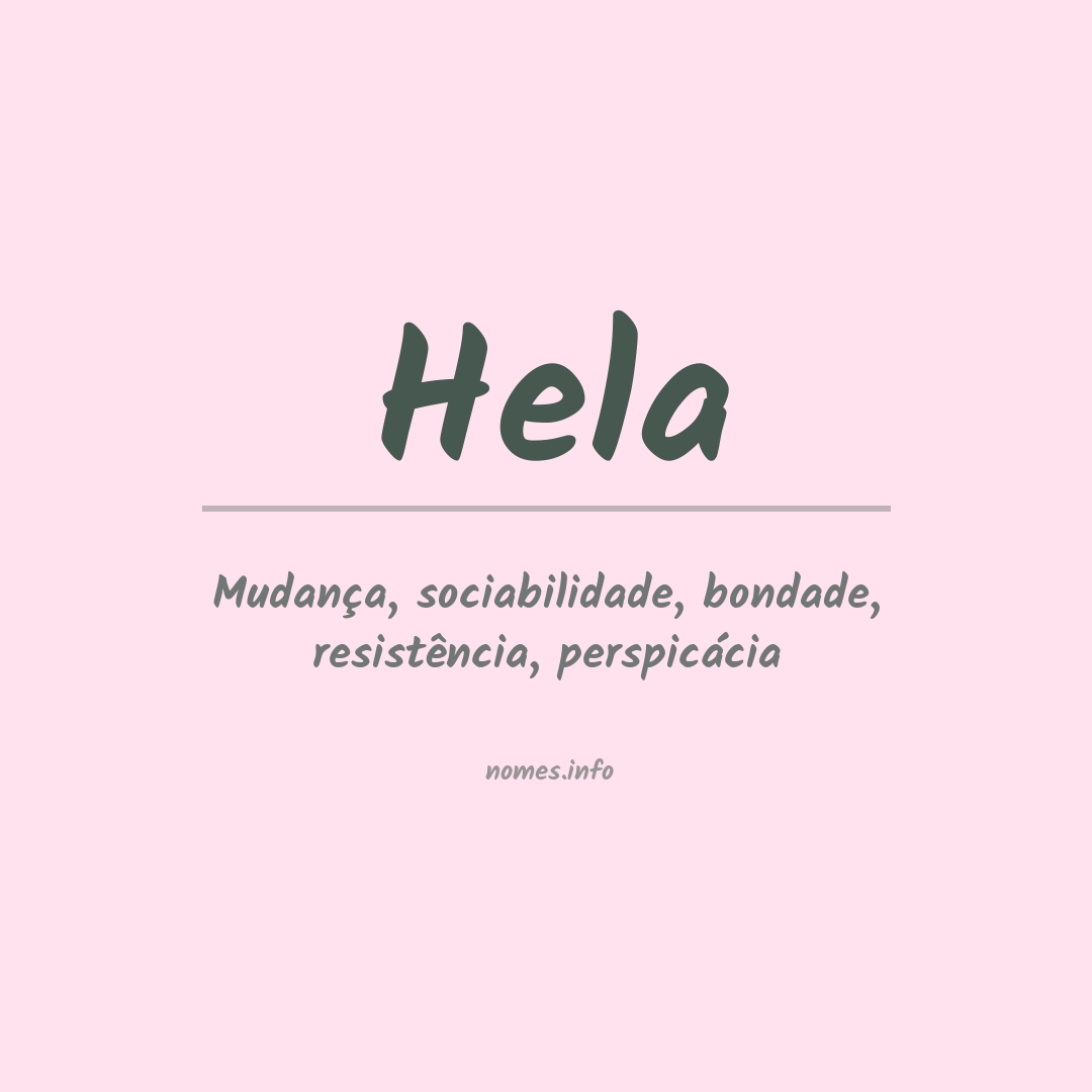 Significado do nome Hela