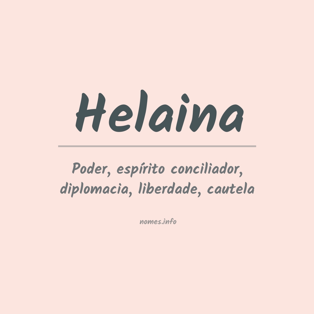 Significado do nome Helaina