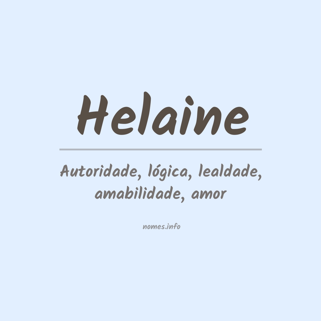 Significado do nome Helaine