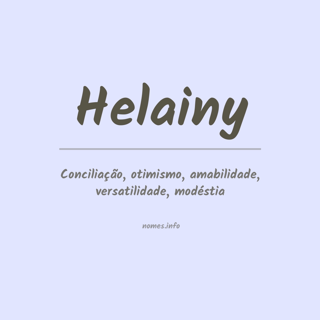 Significado do nome Helainy