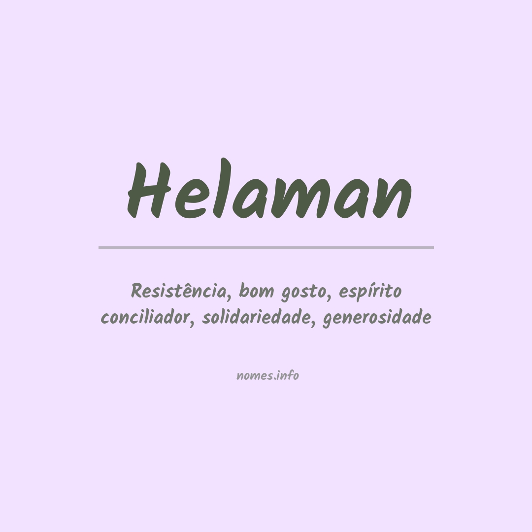 Significado do nome Helaman