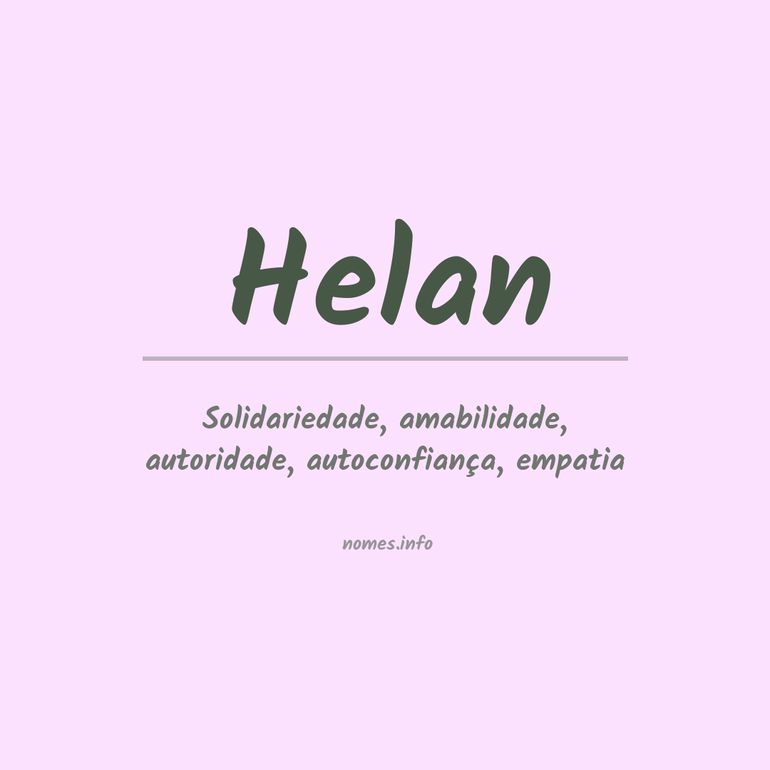 Significado do nome Helan