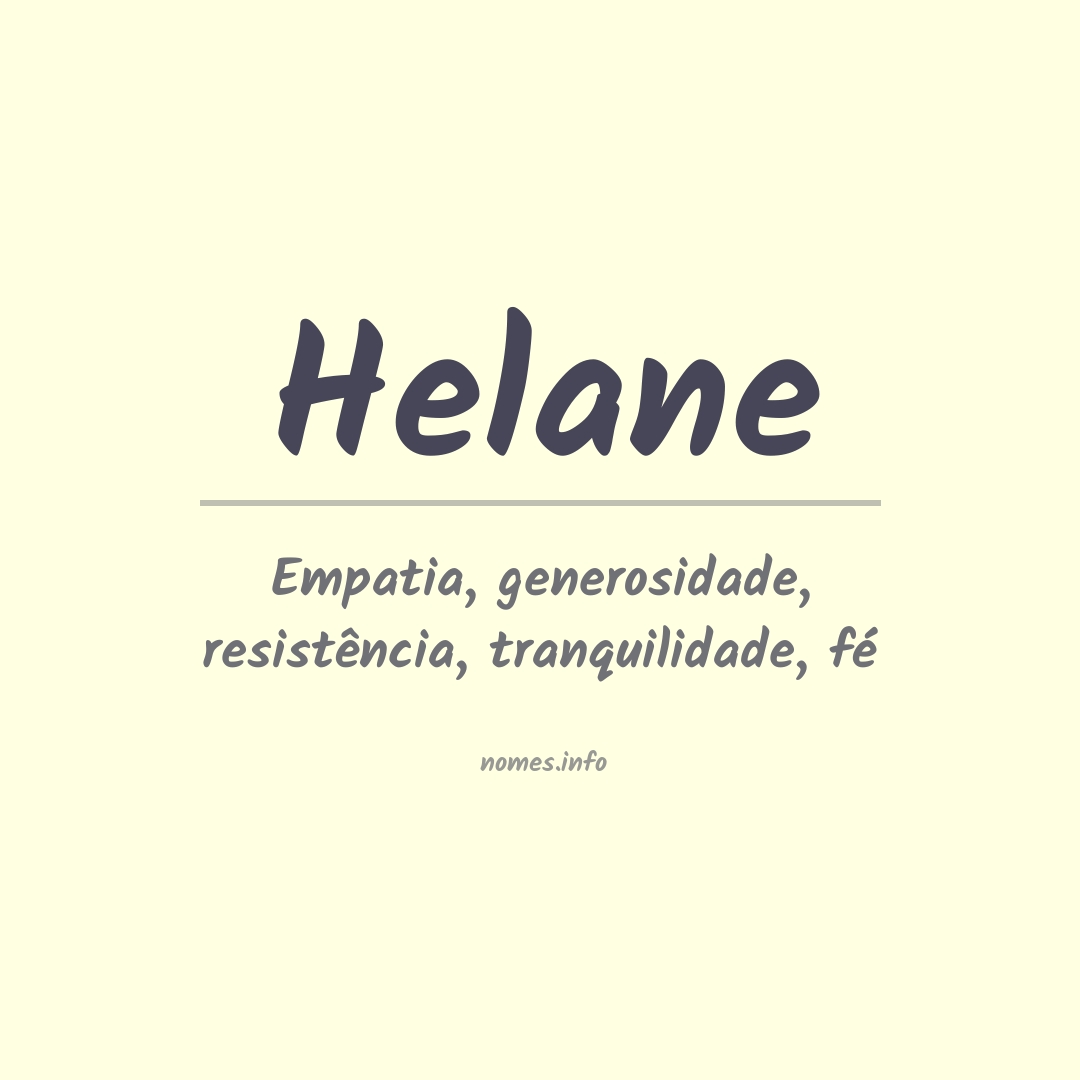 Significado do nome Helane