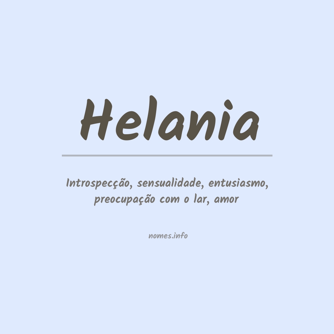 Significado do nome Helania