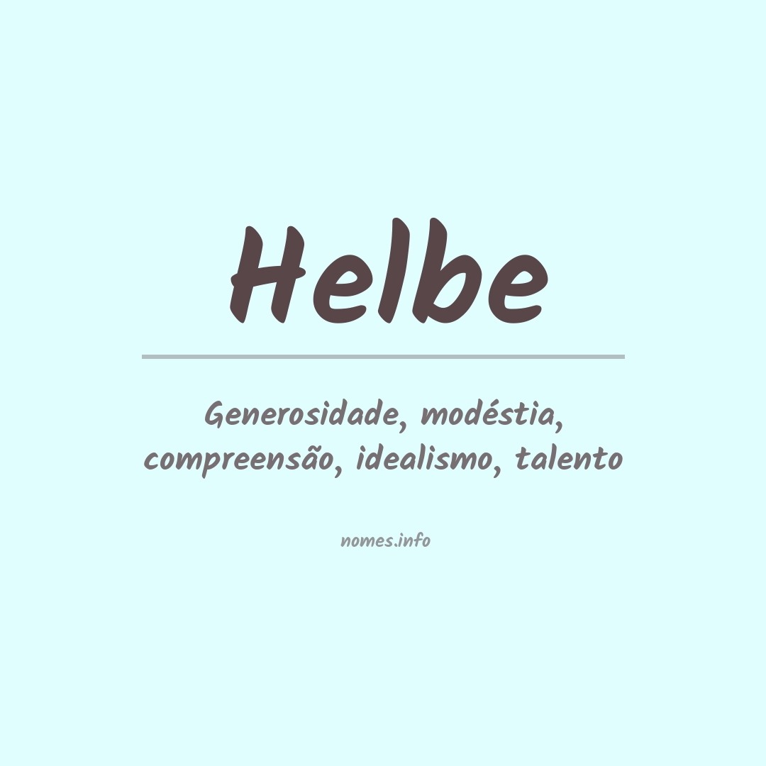 Significado do nome Helbe