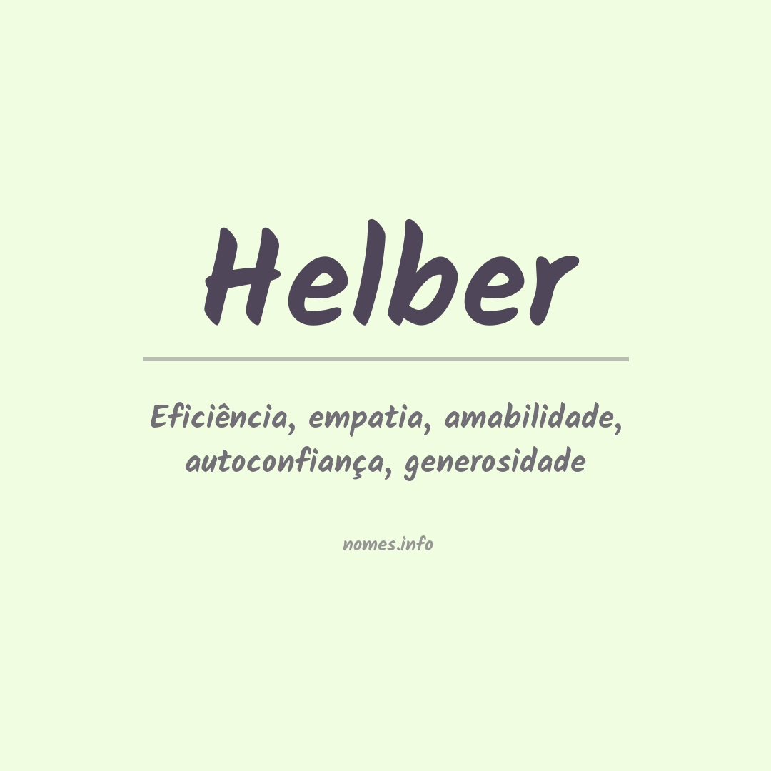 Significado do nome Helber