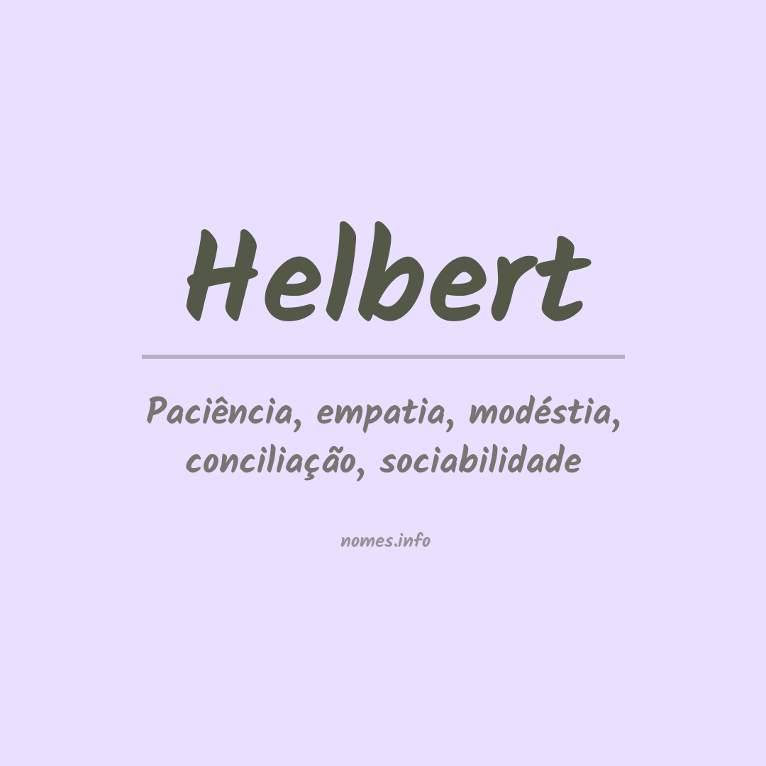 Significado do nome Helbert