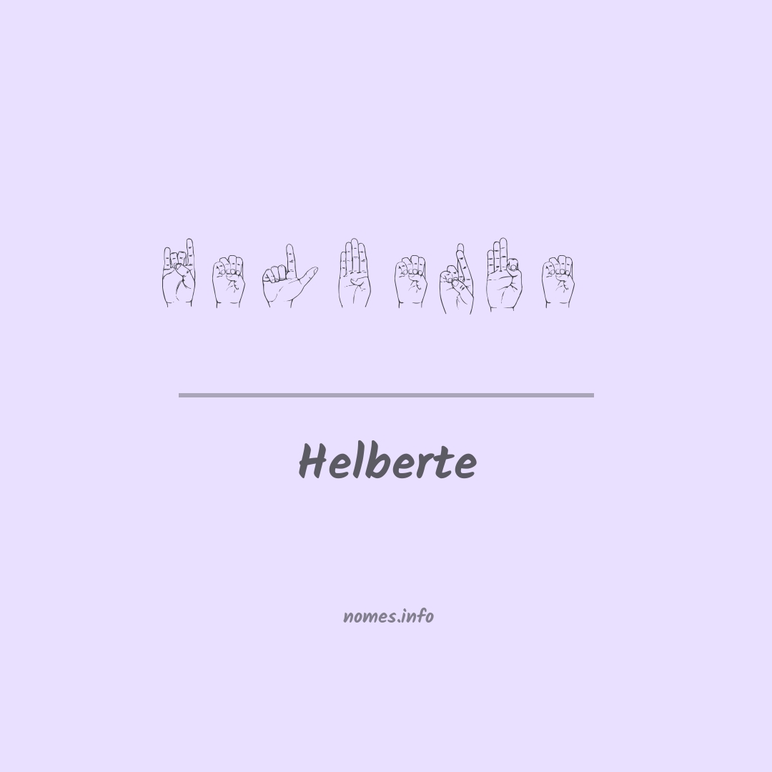Helberte em Libras