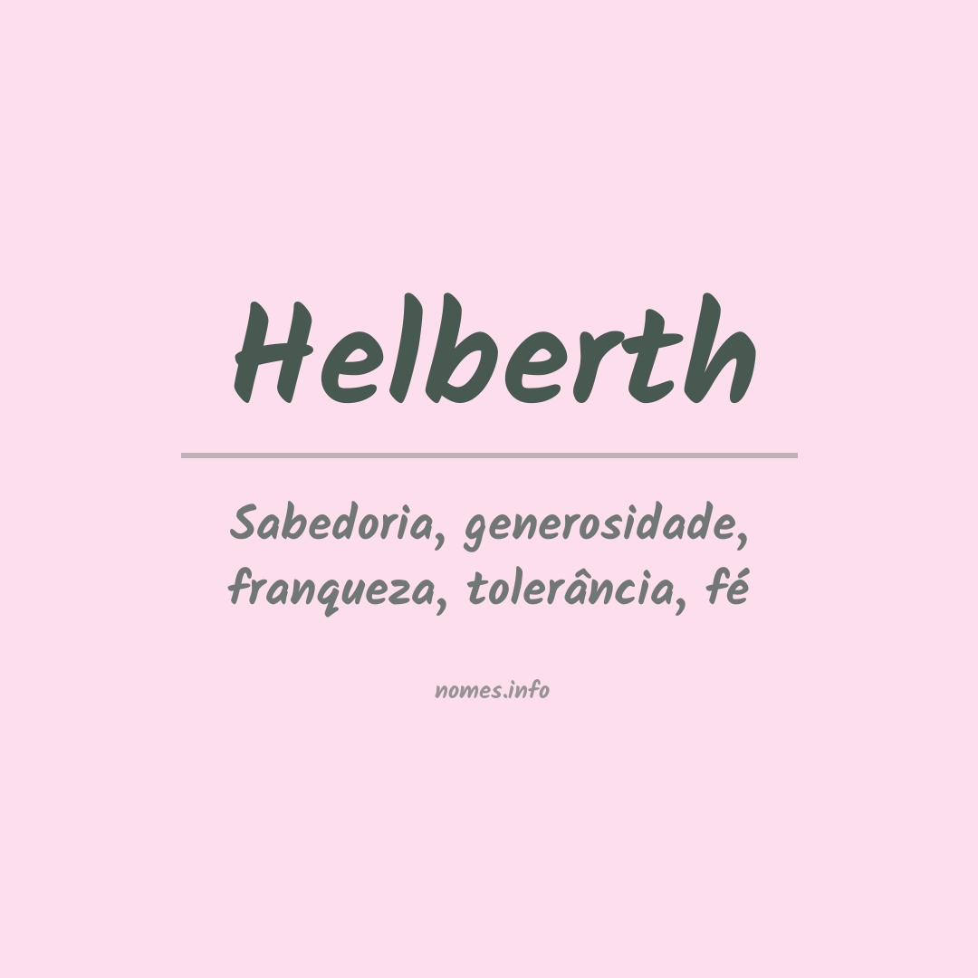 Significado do nome Helberth