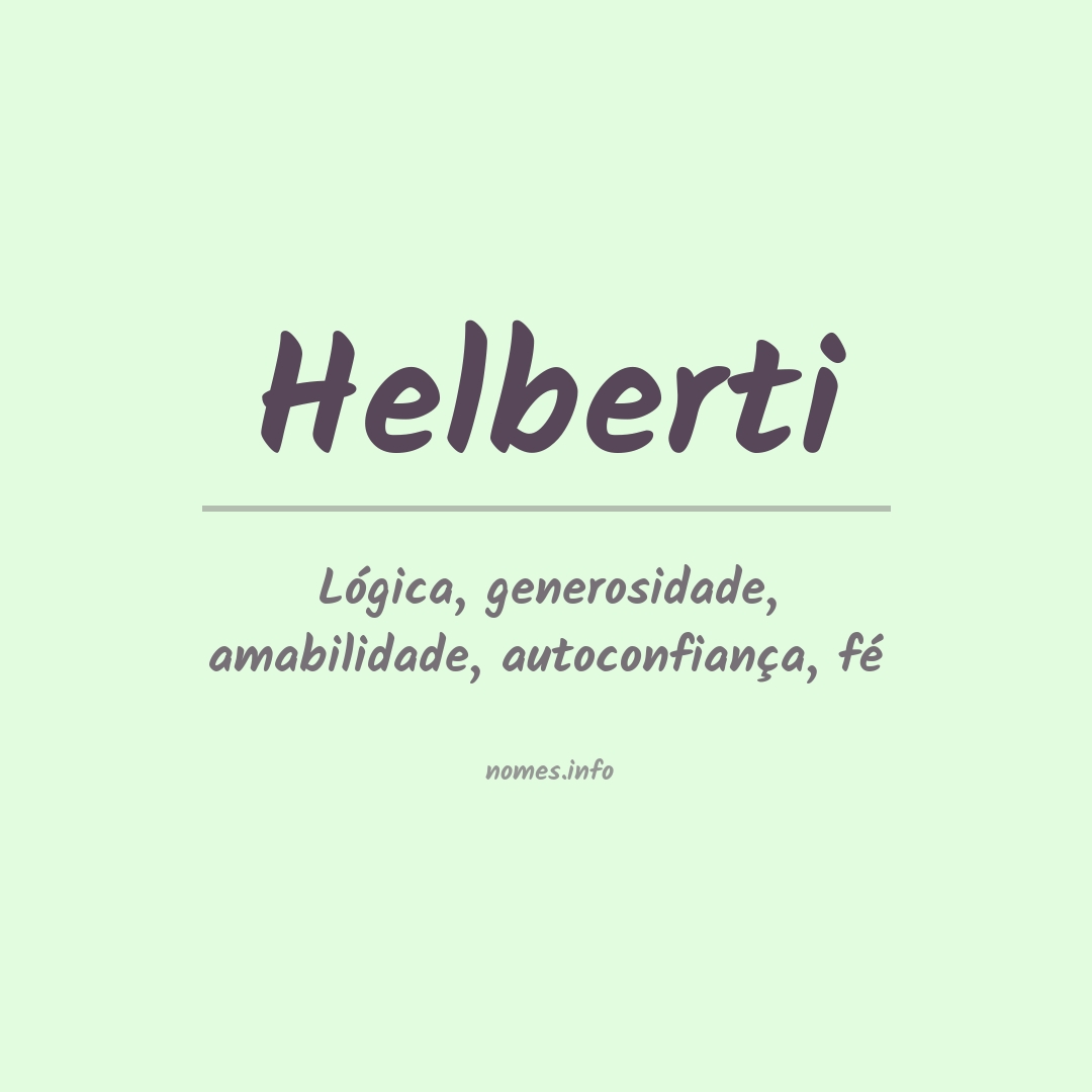 Significado do nome Helberti