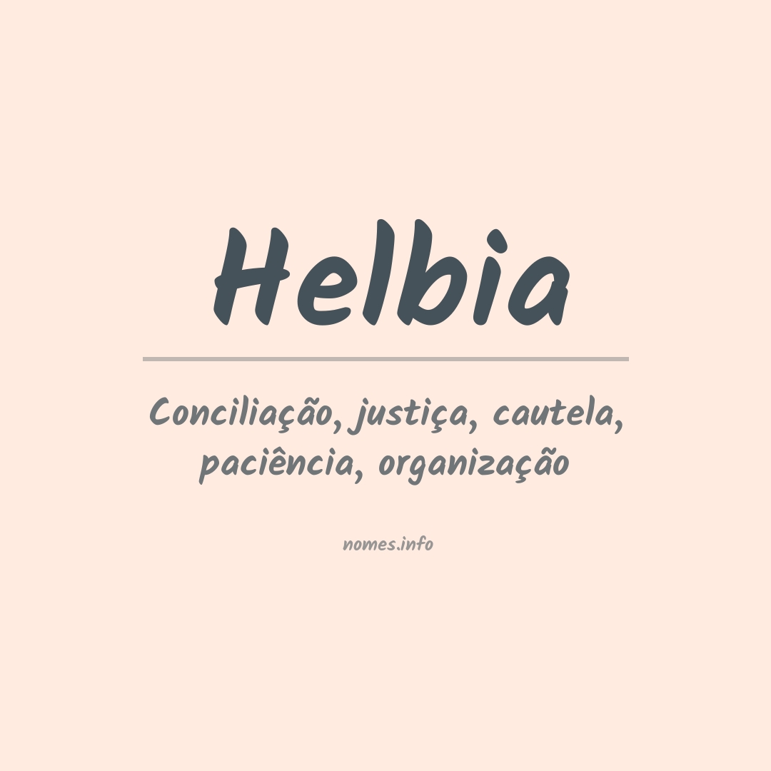 Significado do nome Helbia