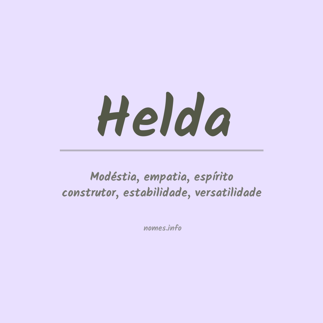 Significado do nome Helda