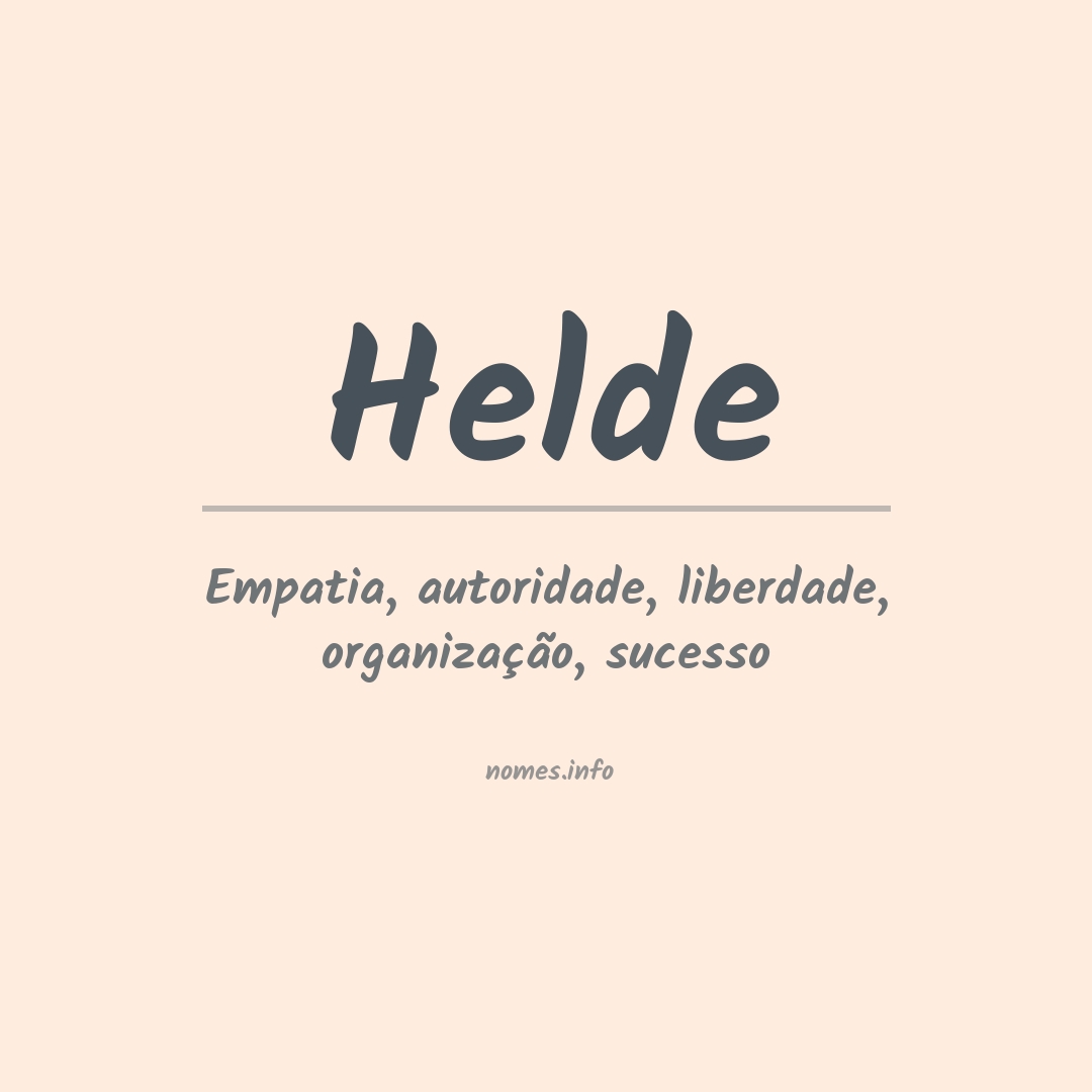 Significado do nome Helde