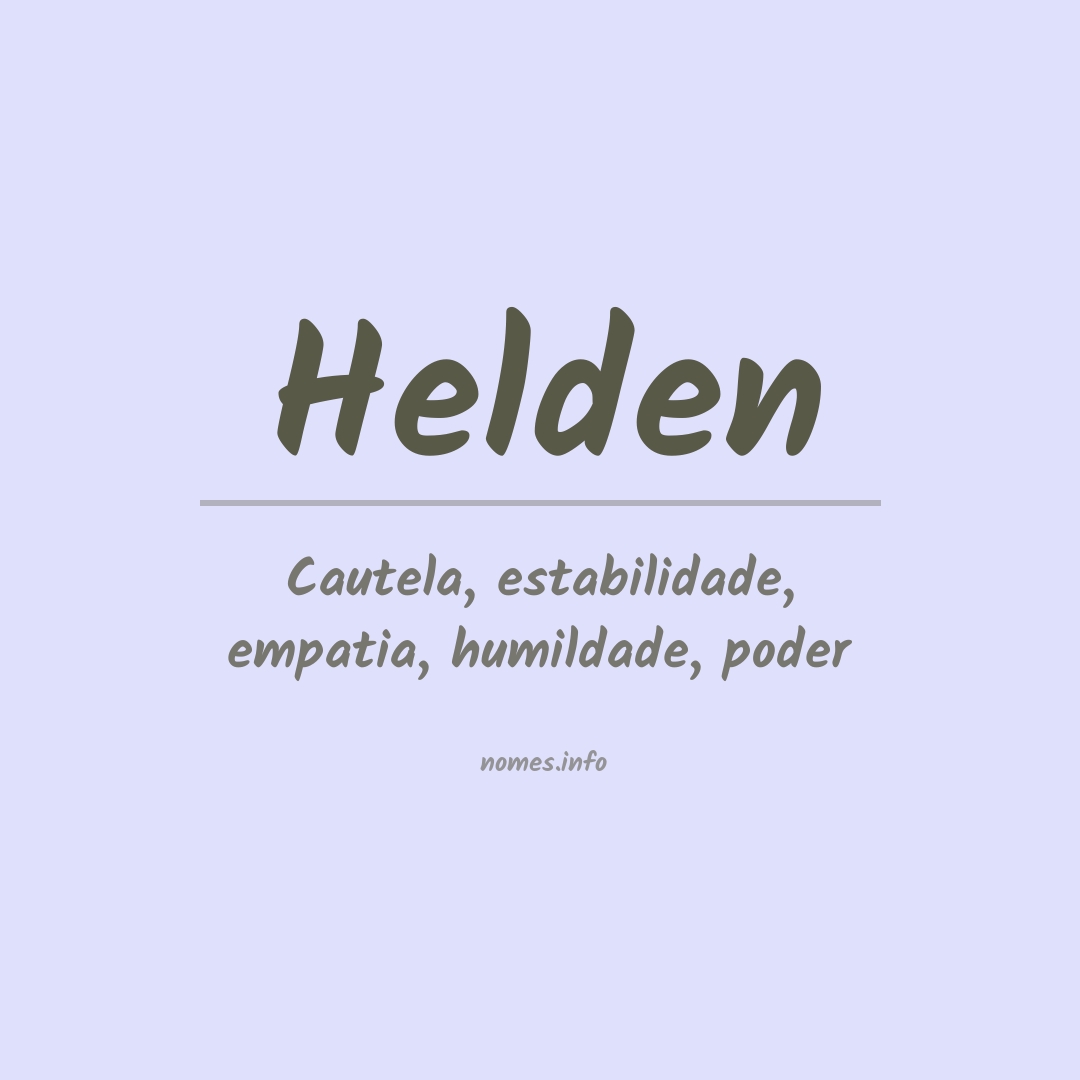 Significado do nome Helden