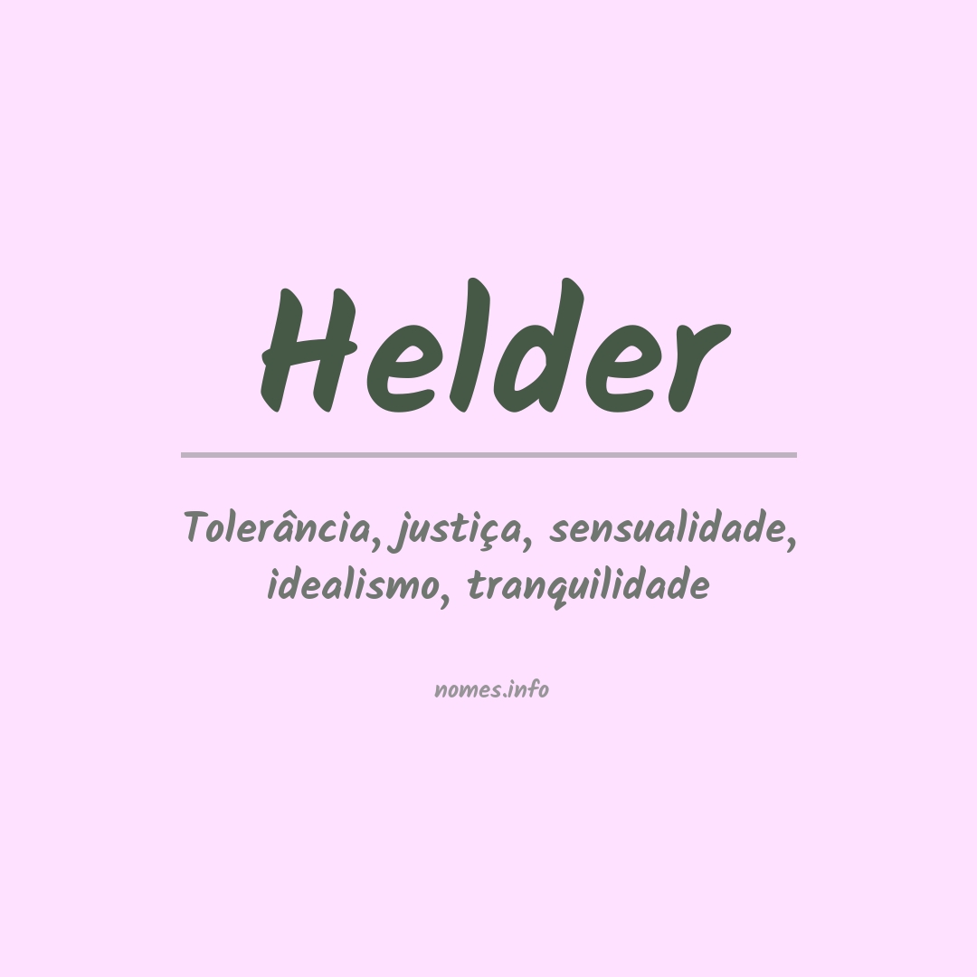 Significado do nome Hélder - Dicionário de Nomes Próprios