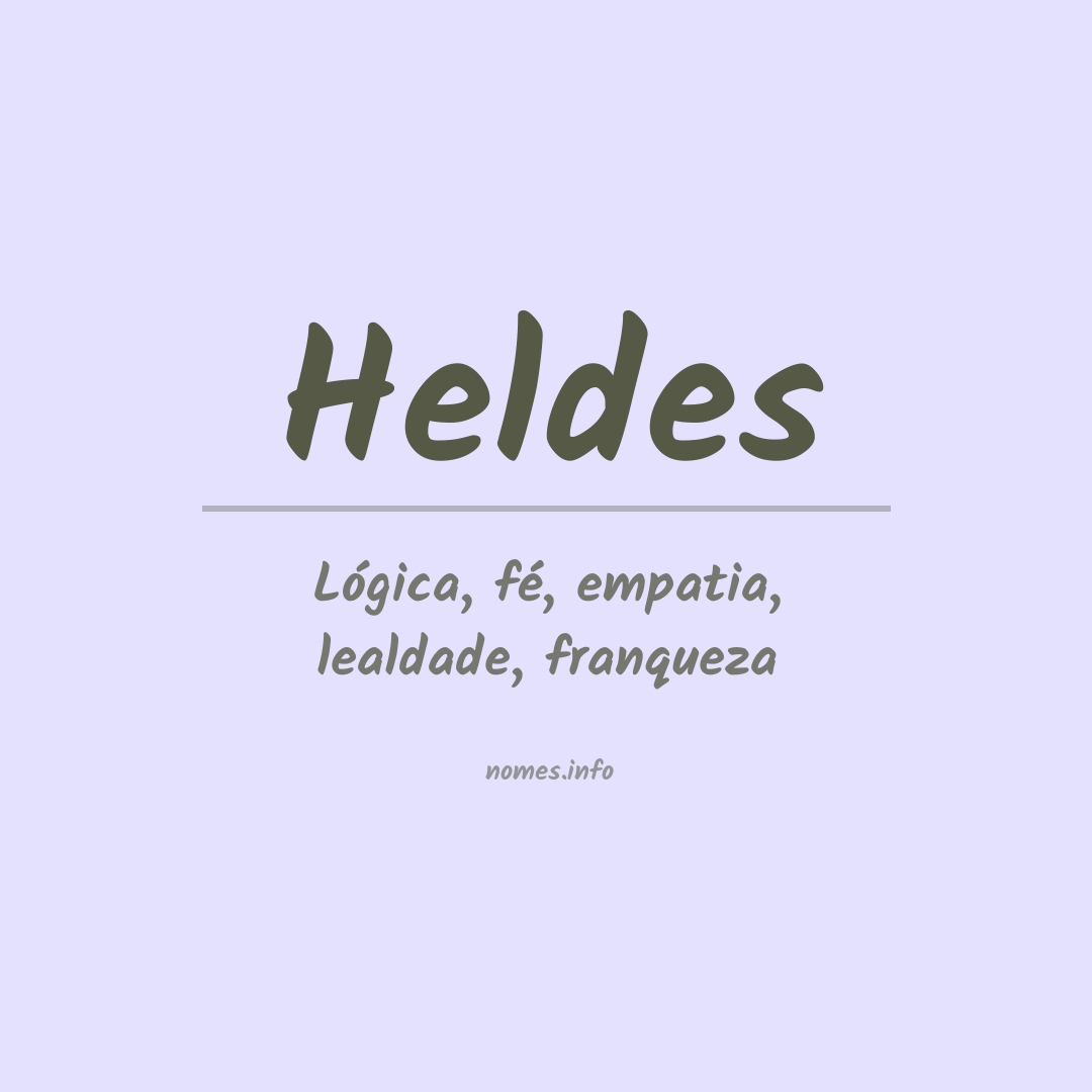 Significado do nome Heldes