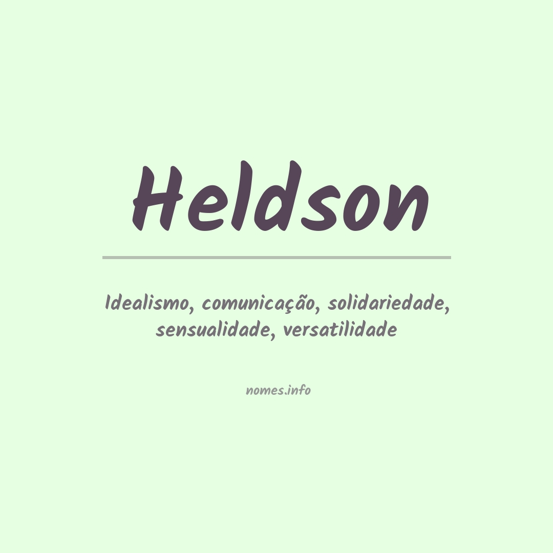 Significado do nome Heldson