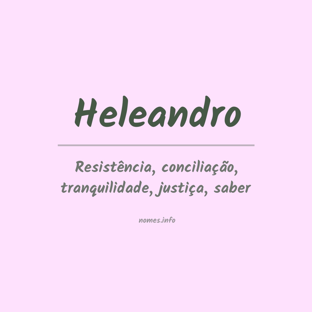 Significado do nome Heleandro