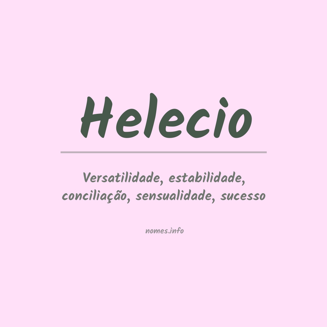 Significado do nome Helecio