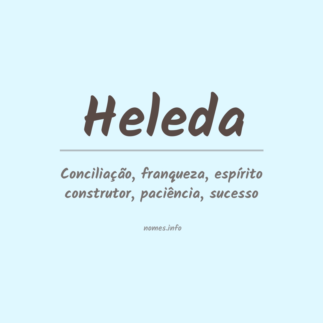 Significado do nome Heleda
