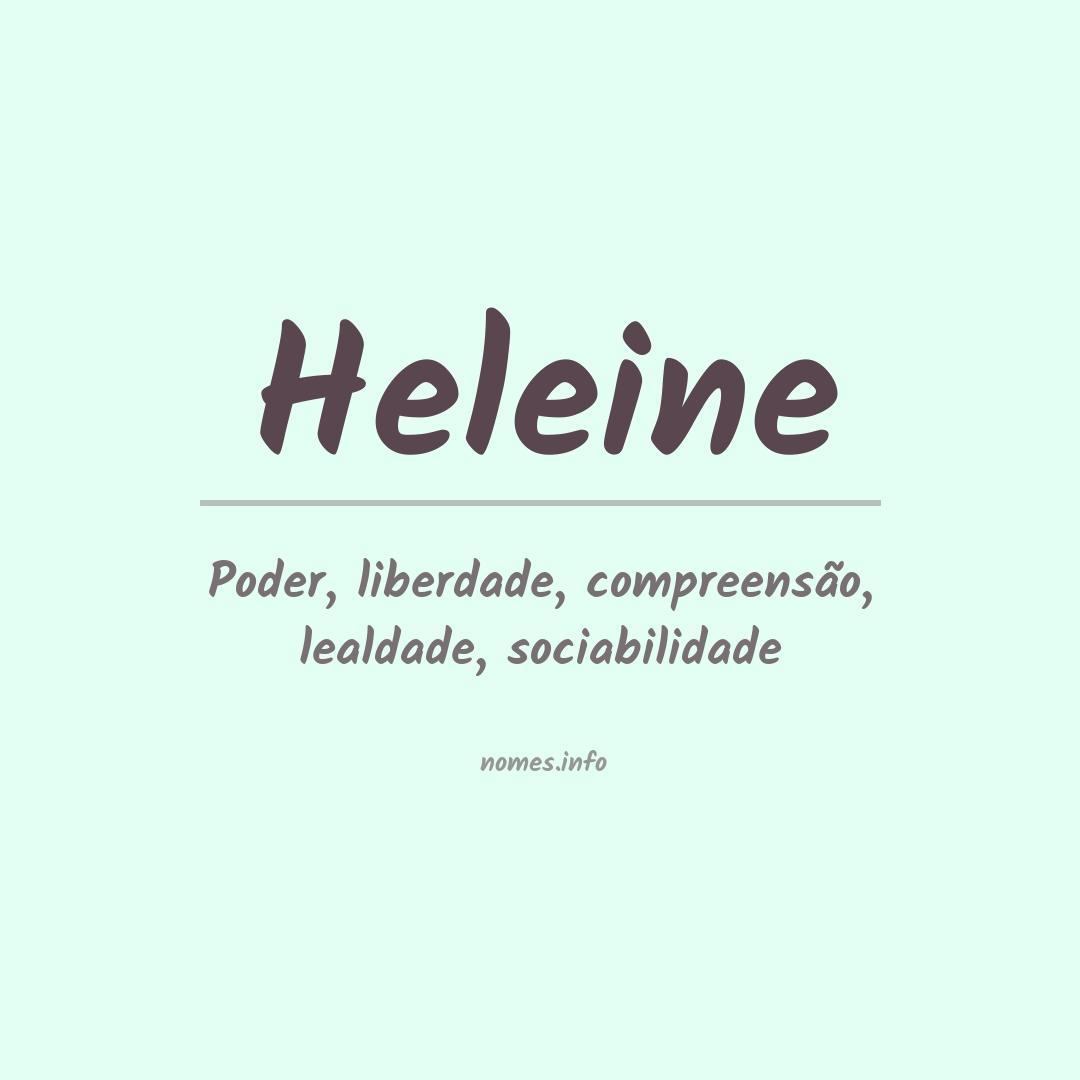 Significado do nome Heleine