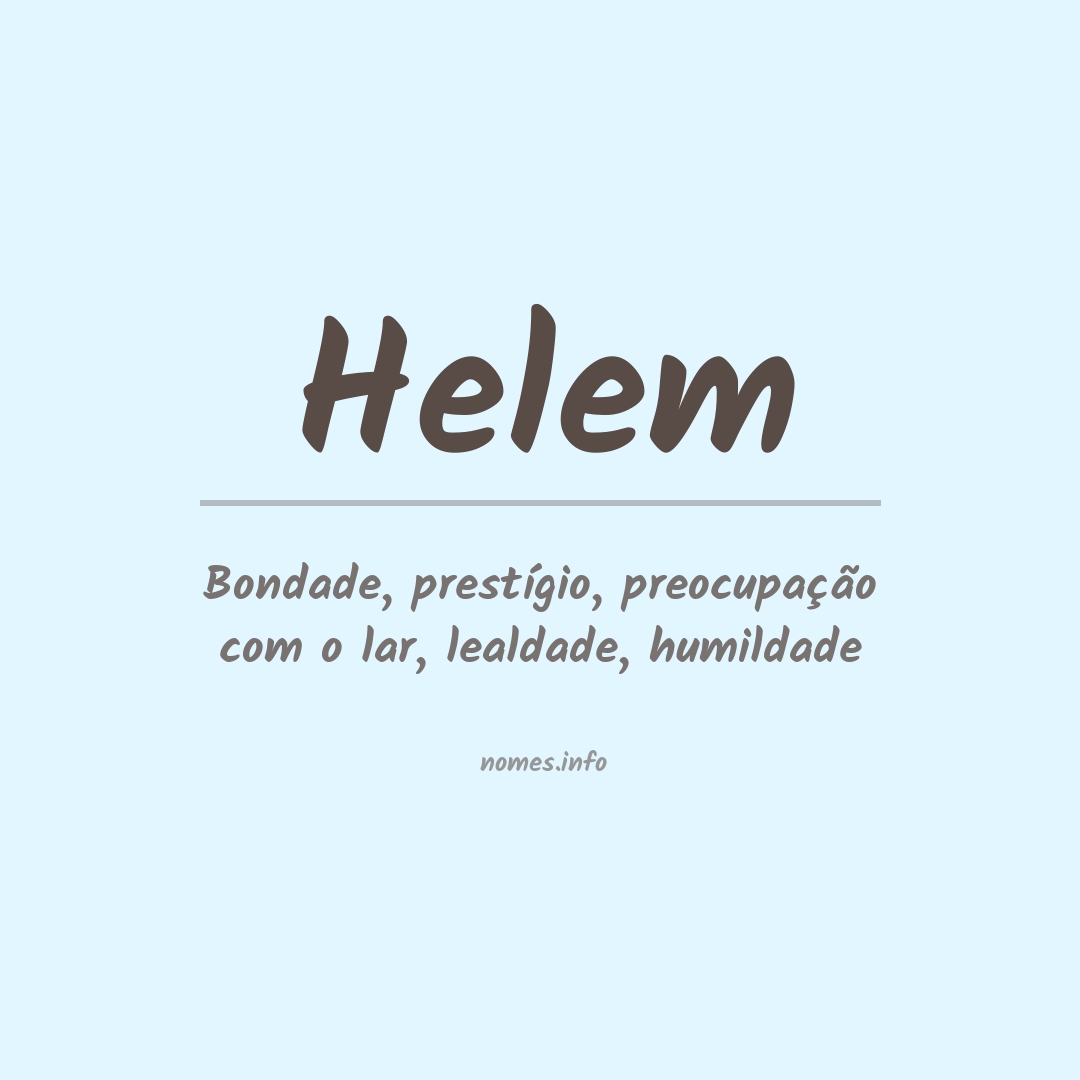 Significado do nome Helem