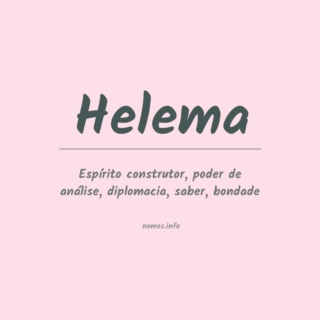 Significado do nome Helema