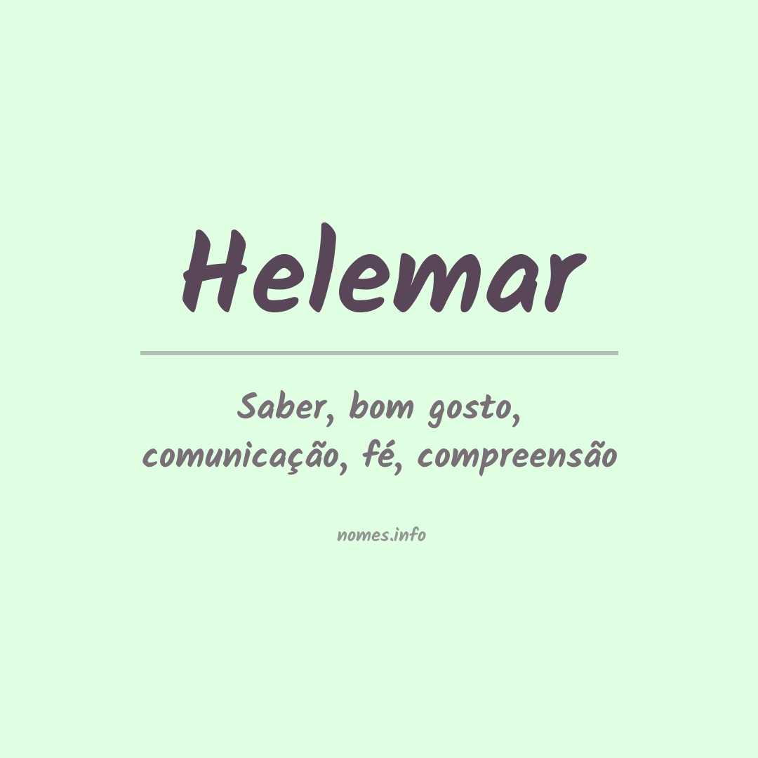 Significado do nome Helemar