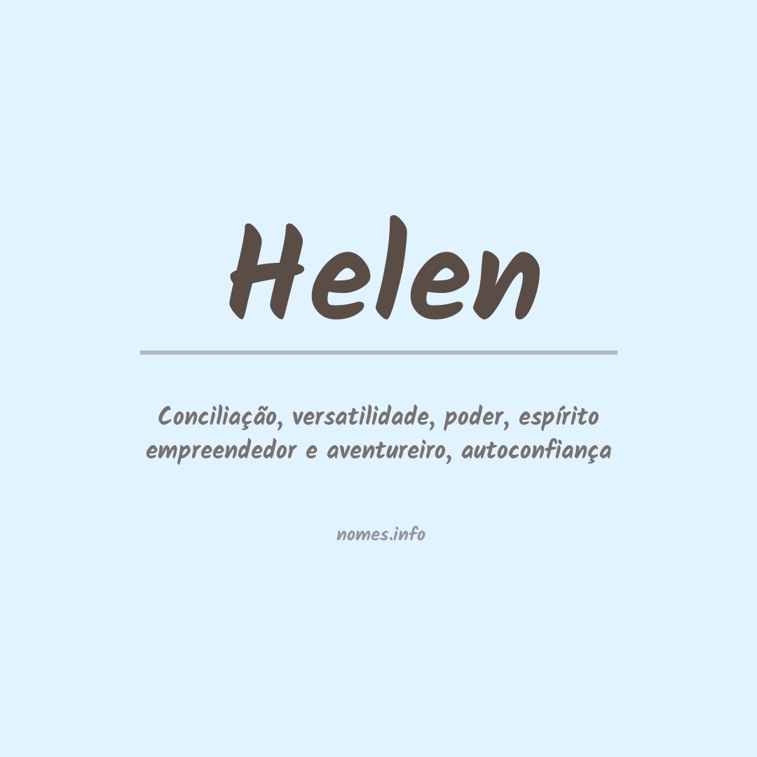 Significado do nome Helen