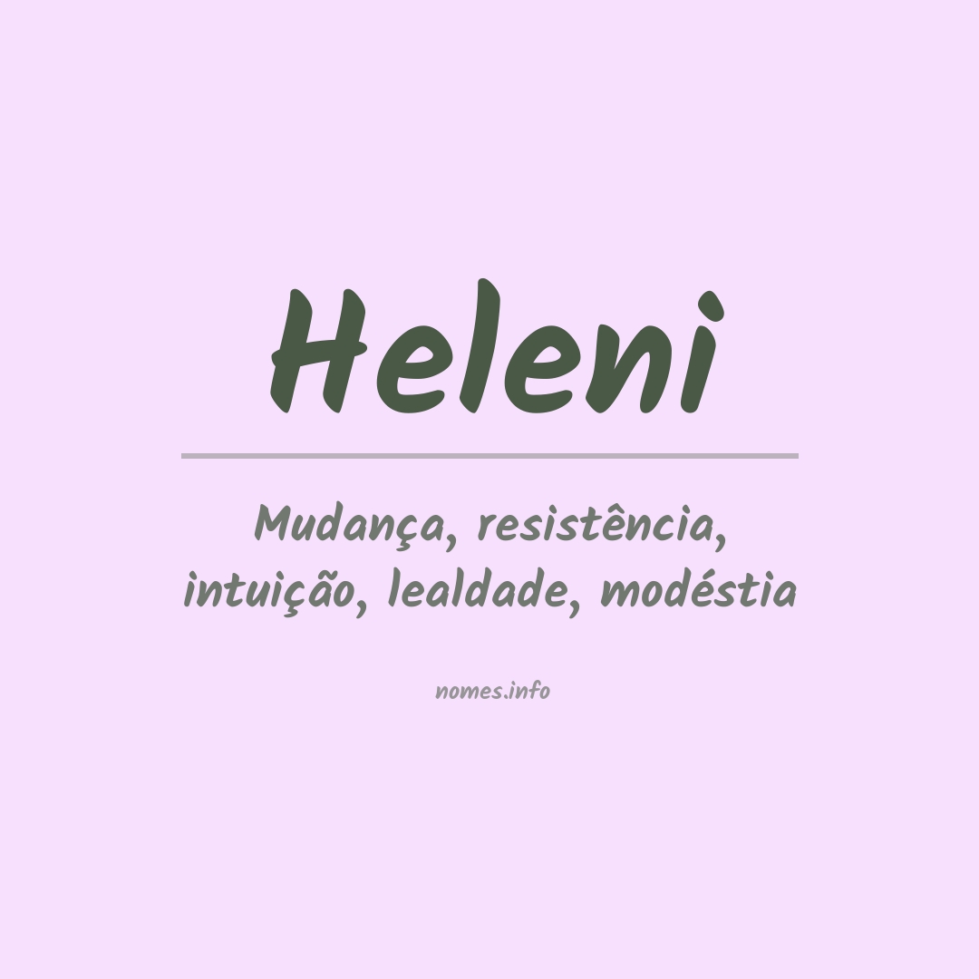 Significado do nome Heleni