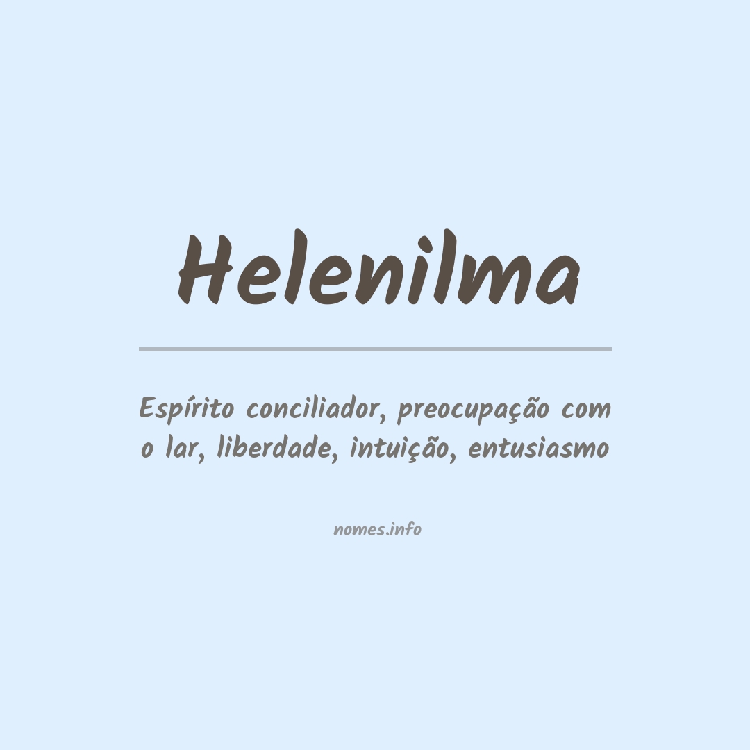 Significado do nome Helenilma