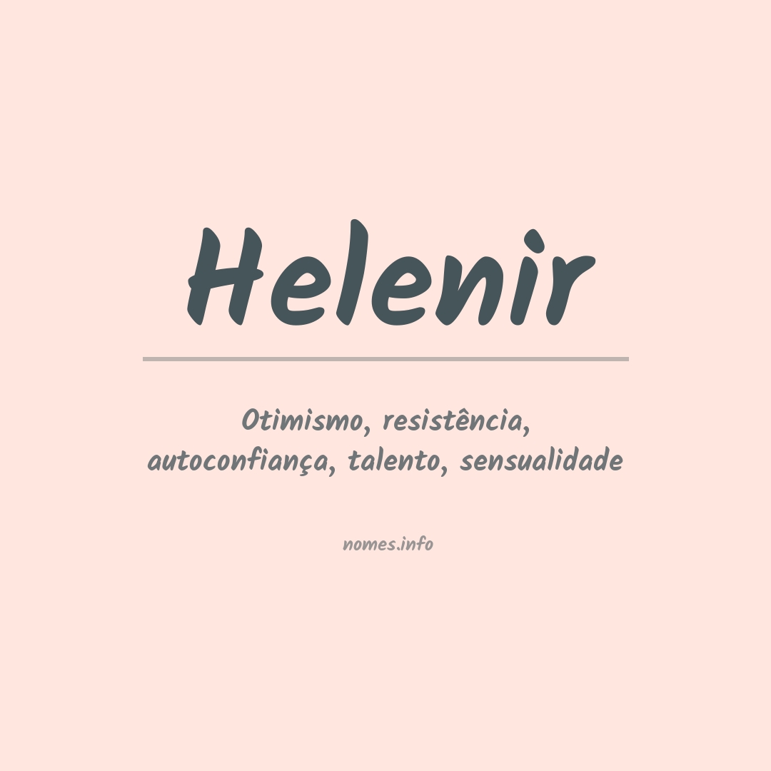 Significado do nome Helenir