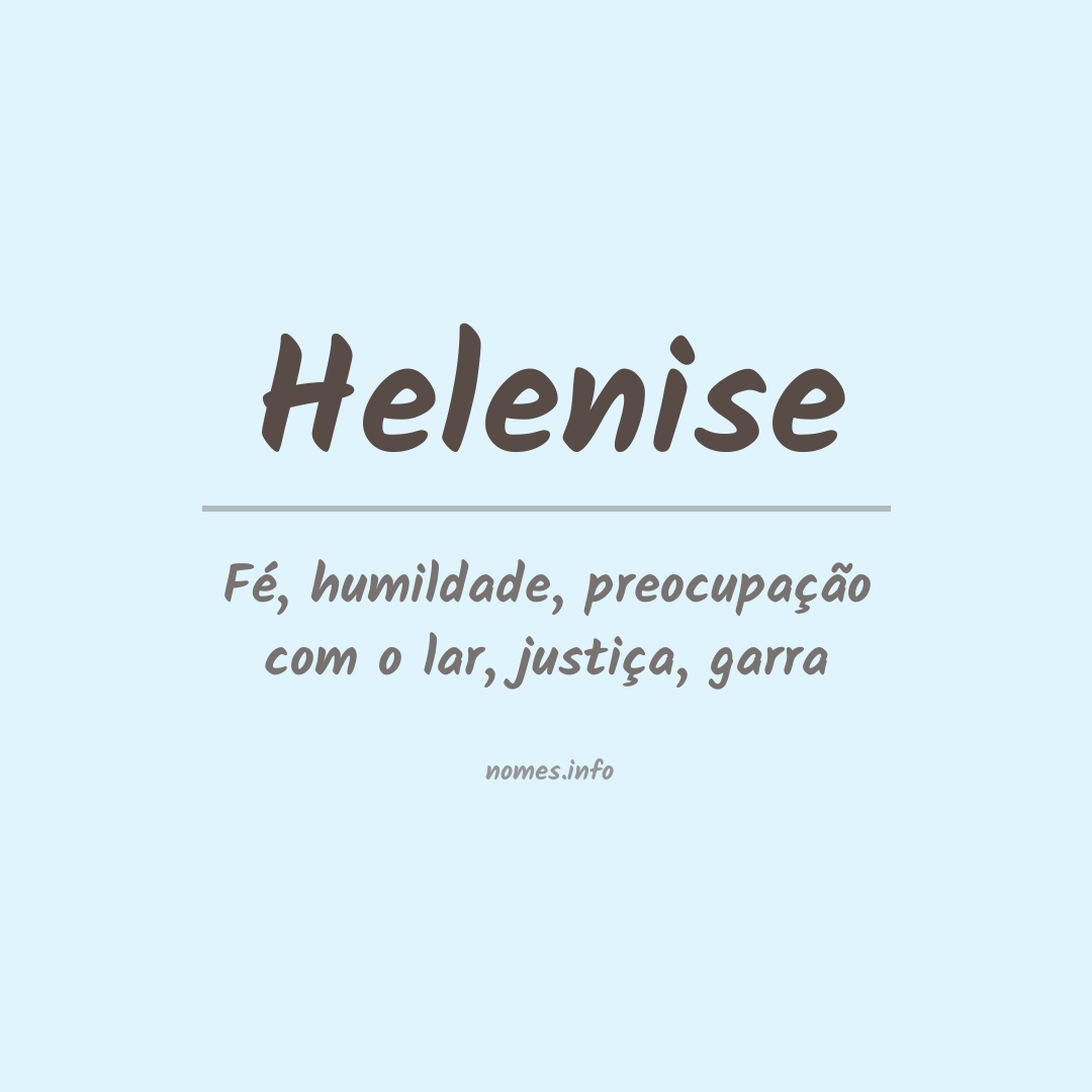 Significado do nome Helenise