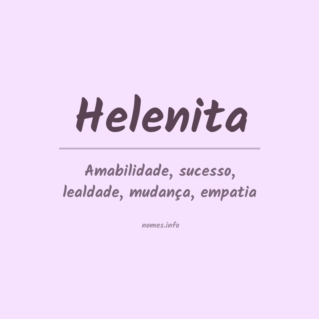 Significado do nome Helenita