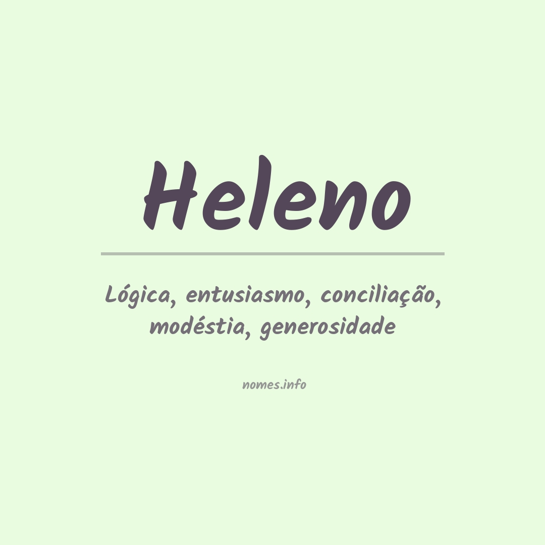 Significado do nome Heleno