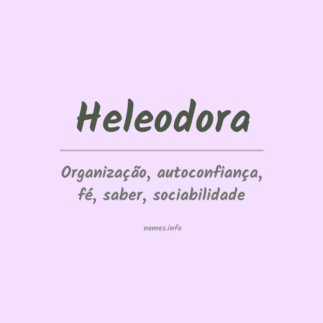 Significado do nome Heleodora