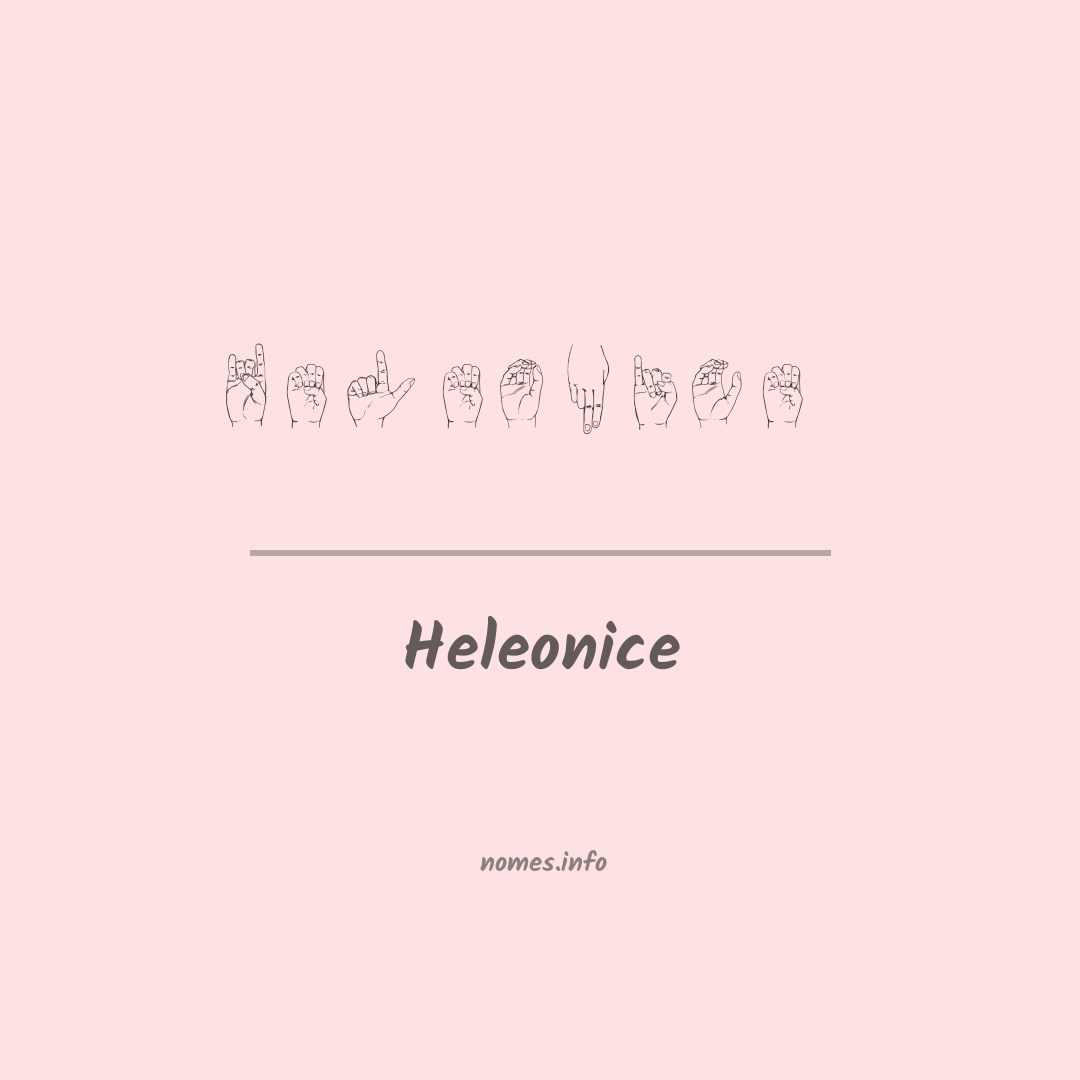 Heleonice em Libras