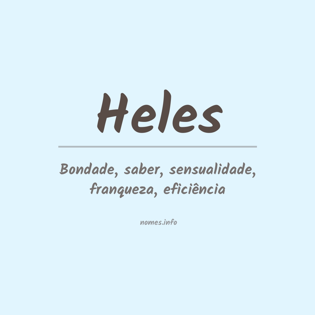 Significado do nome Heles