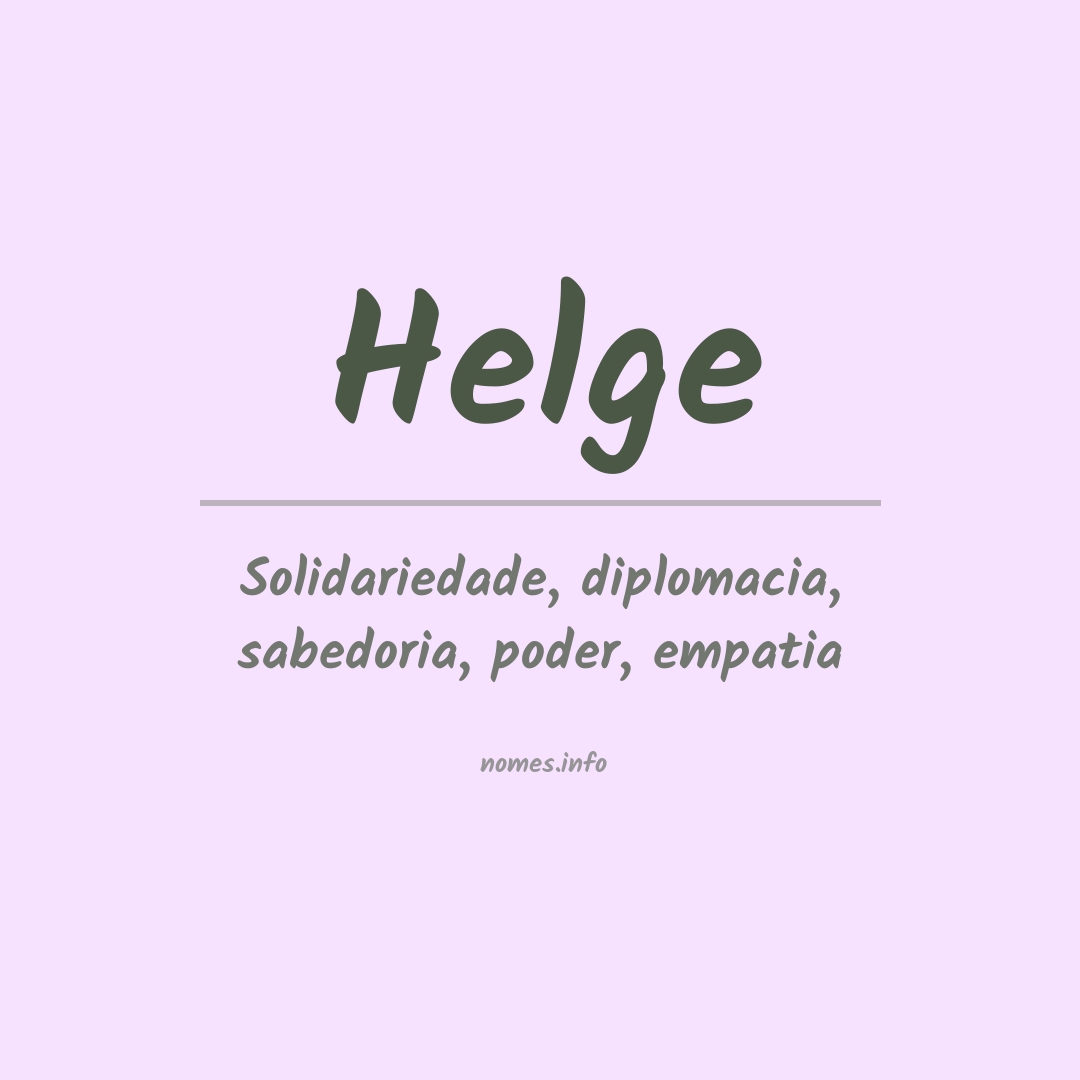 Significado do nome Helge