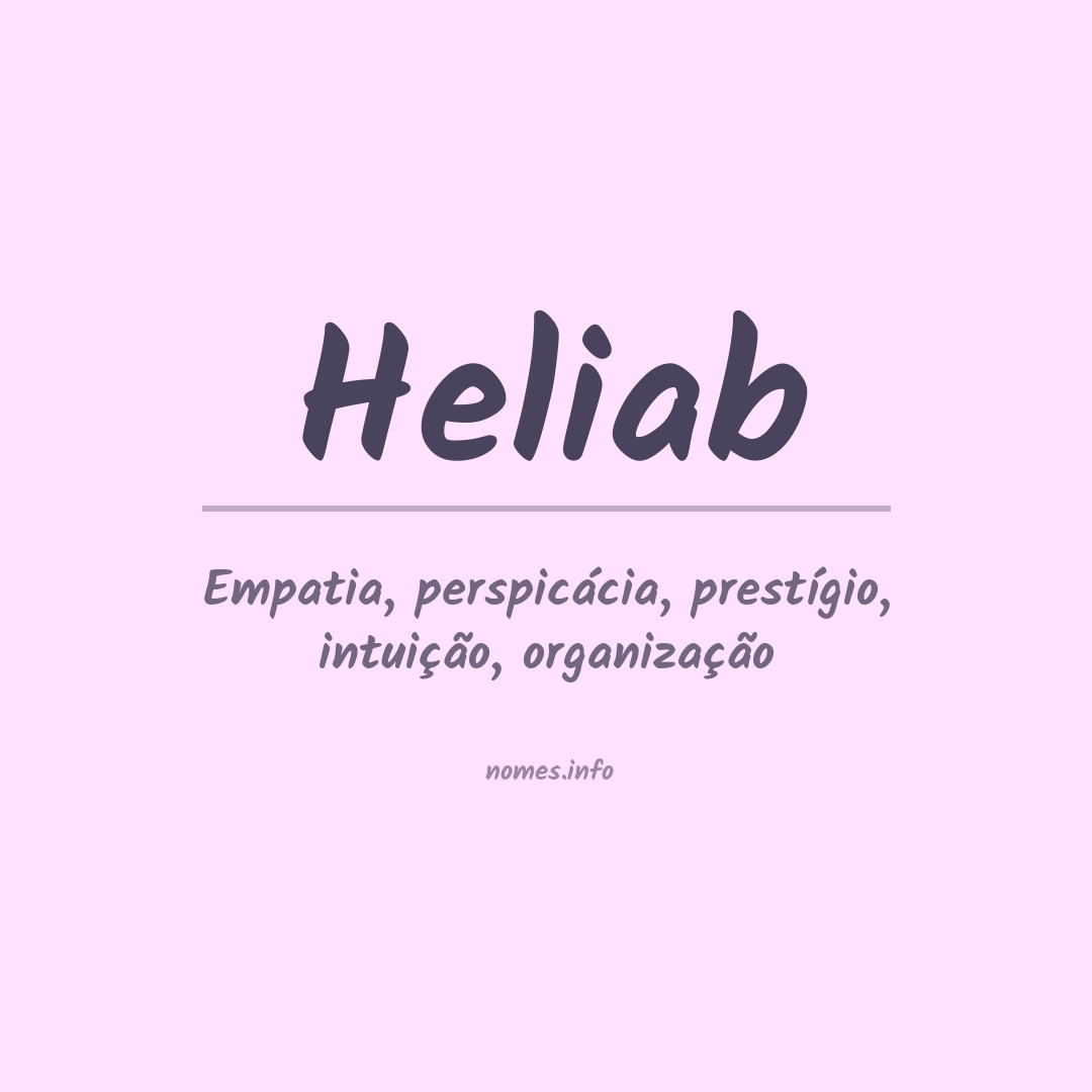 Significado do nome Heliab