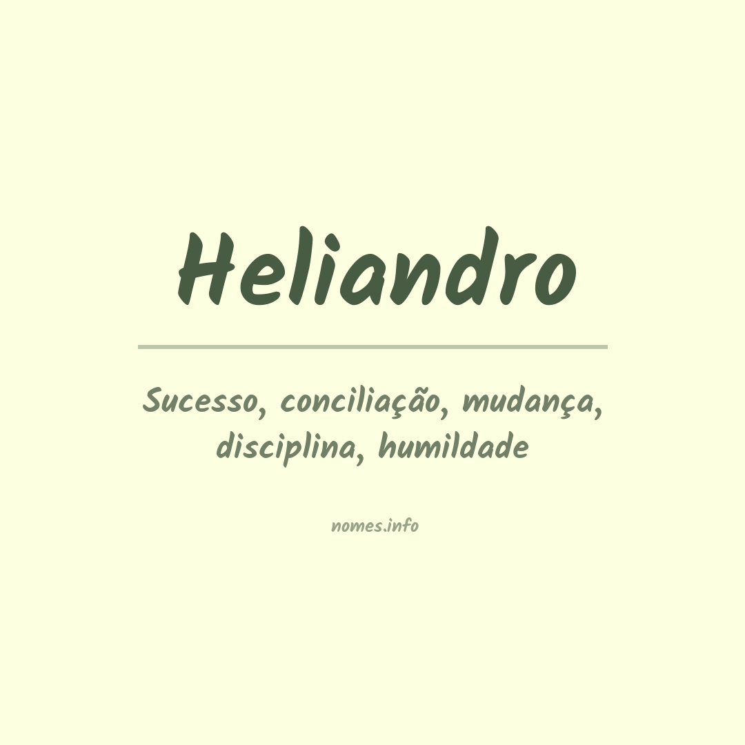 Significado do nome Heliandro