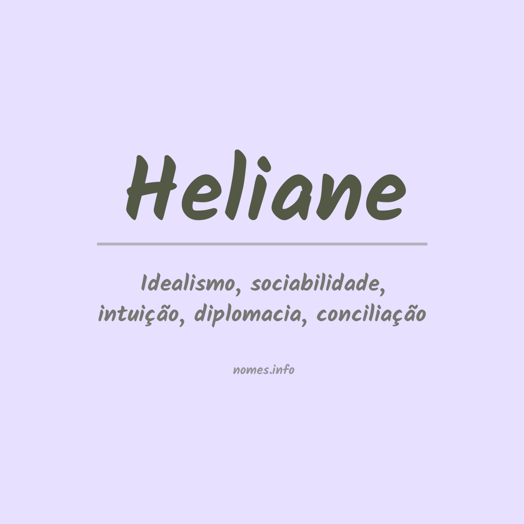 Significado do nome Heliane