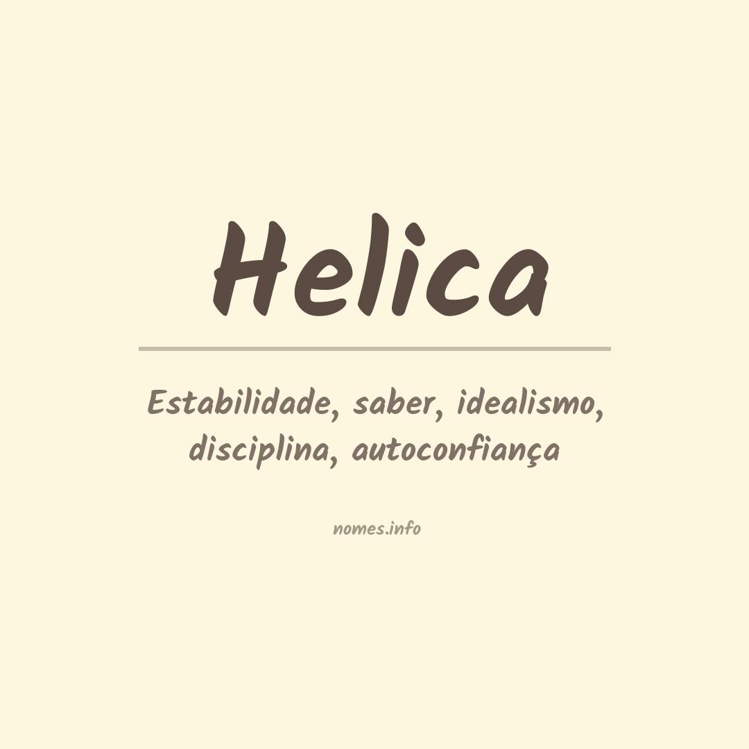 Significado do nome Helica