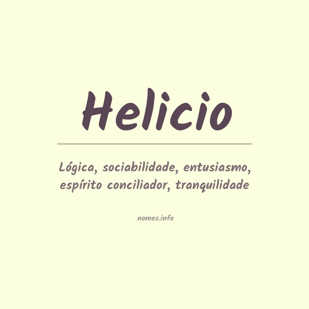 Significado do nome Helicio