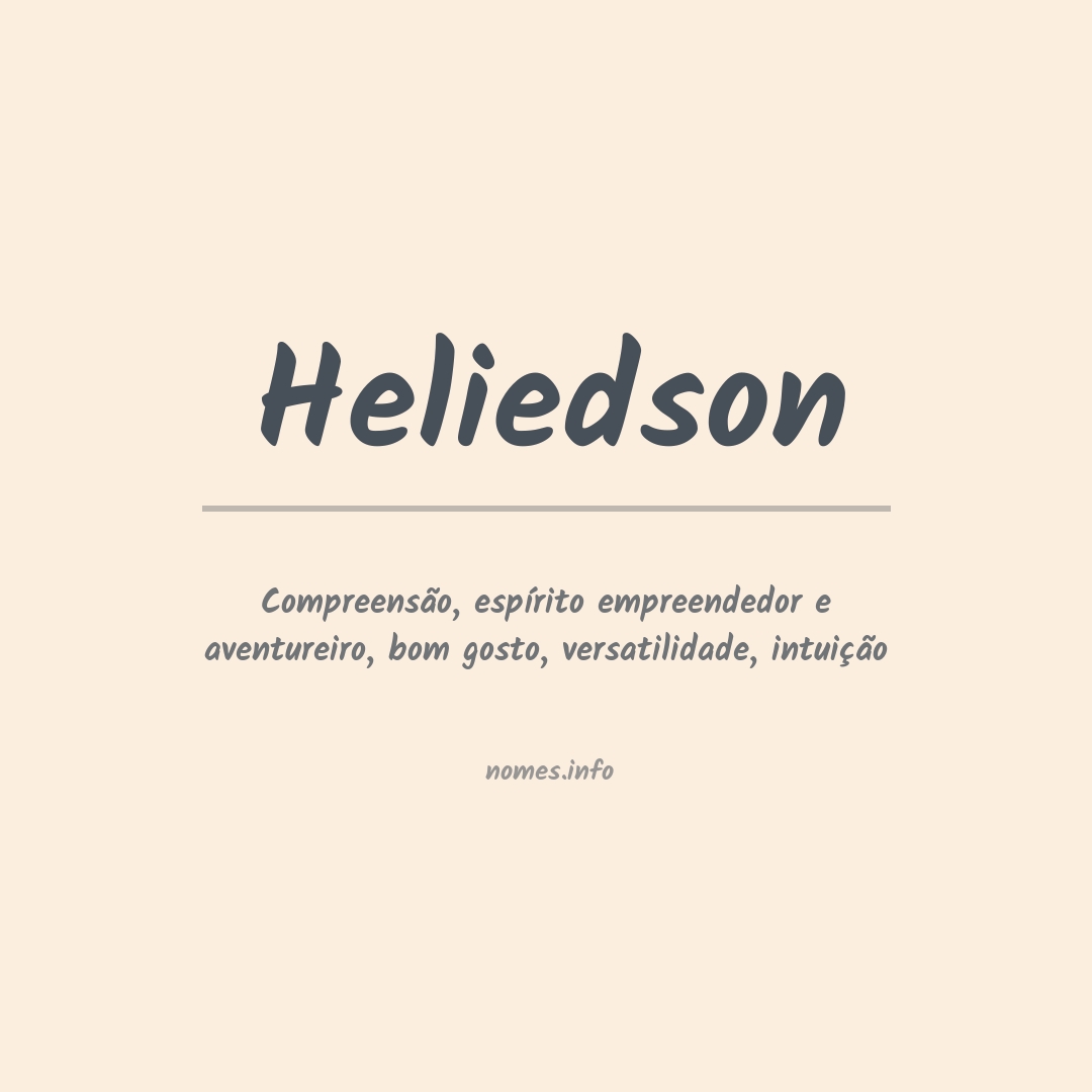 Significado do nome Heliedson