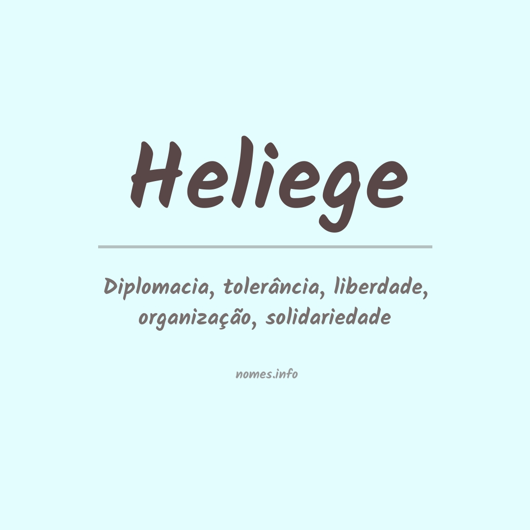 Significado do nome Heliege