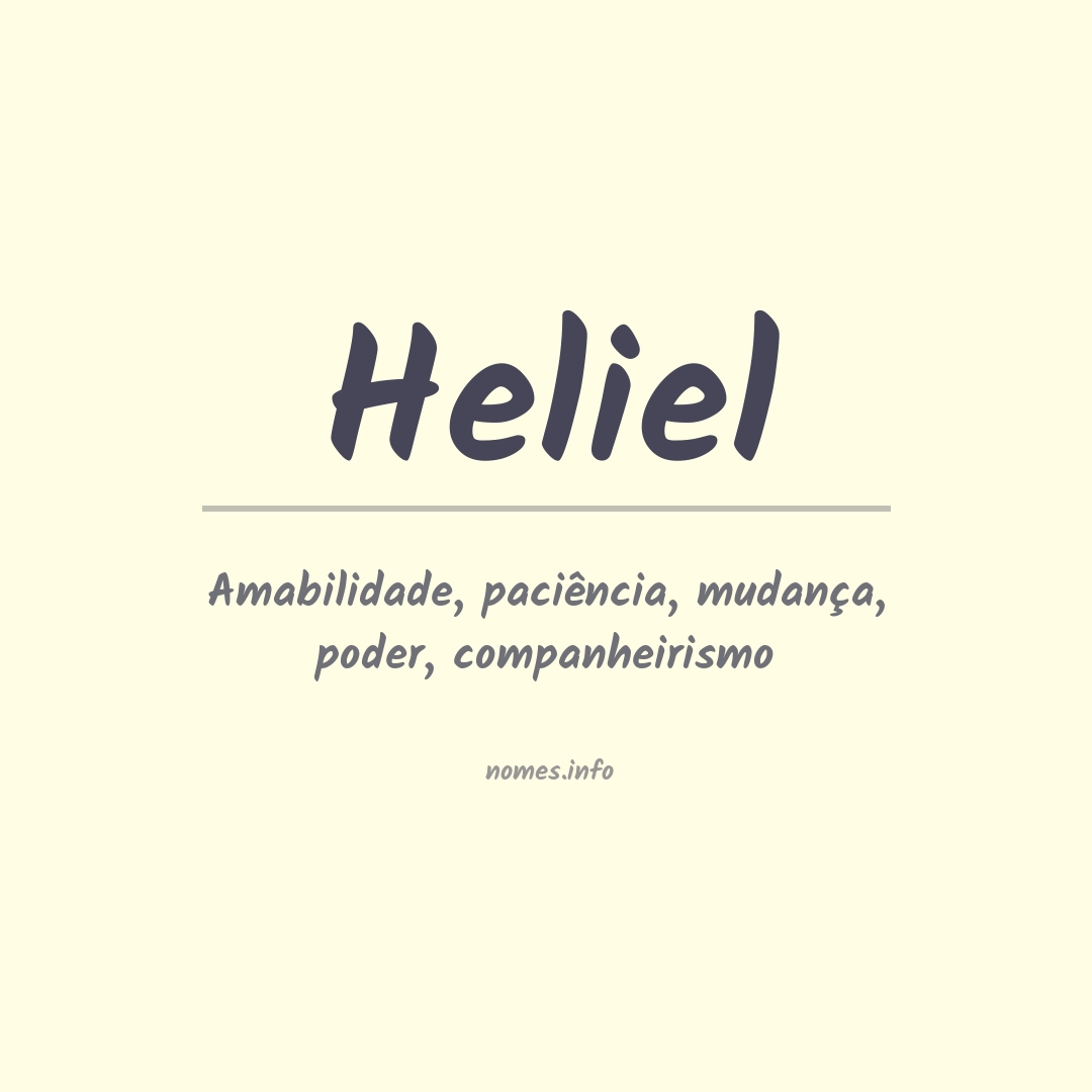 Significado do nome Heliel