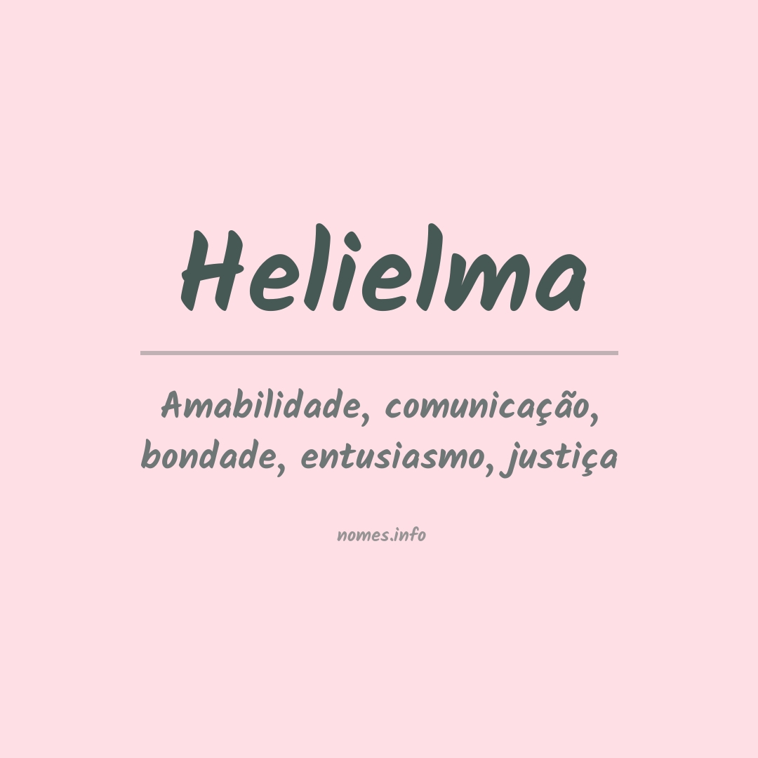 Significado do nome Helielma