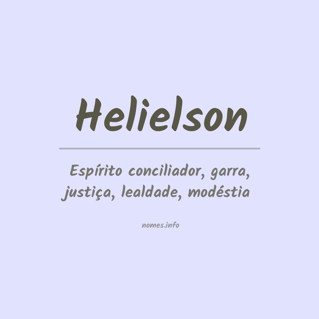 Significado do nome Helielson